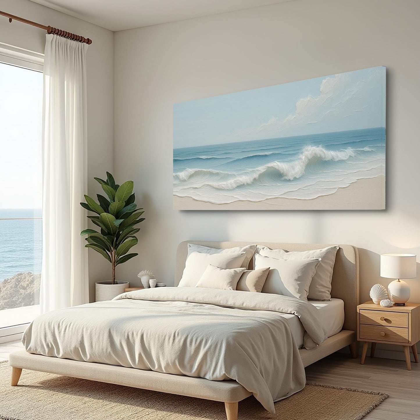 Serene Ocean Wave Coastal Wall Art VIII-3
