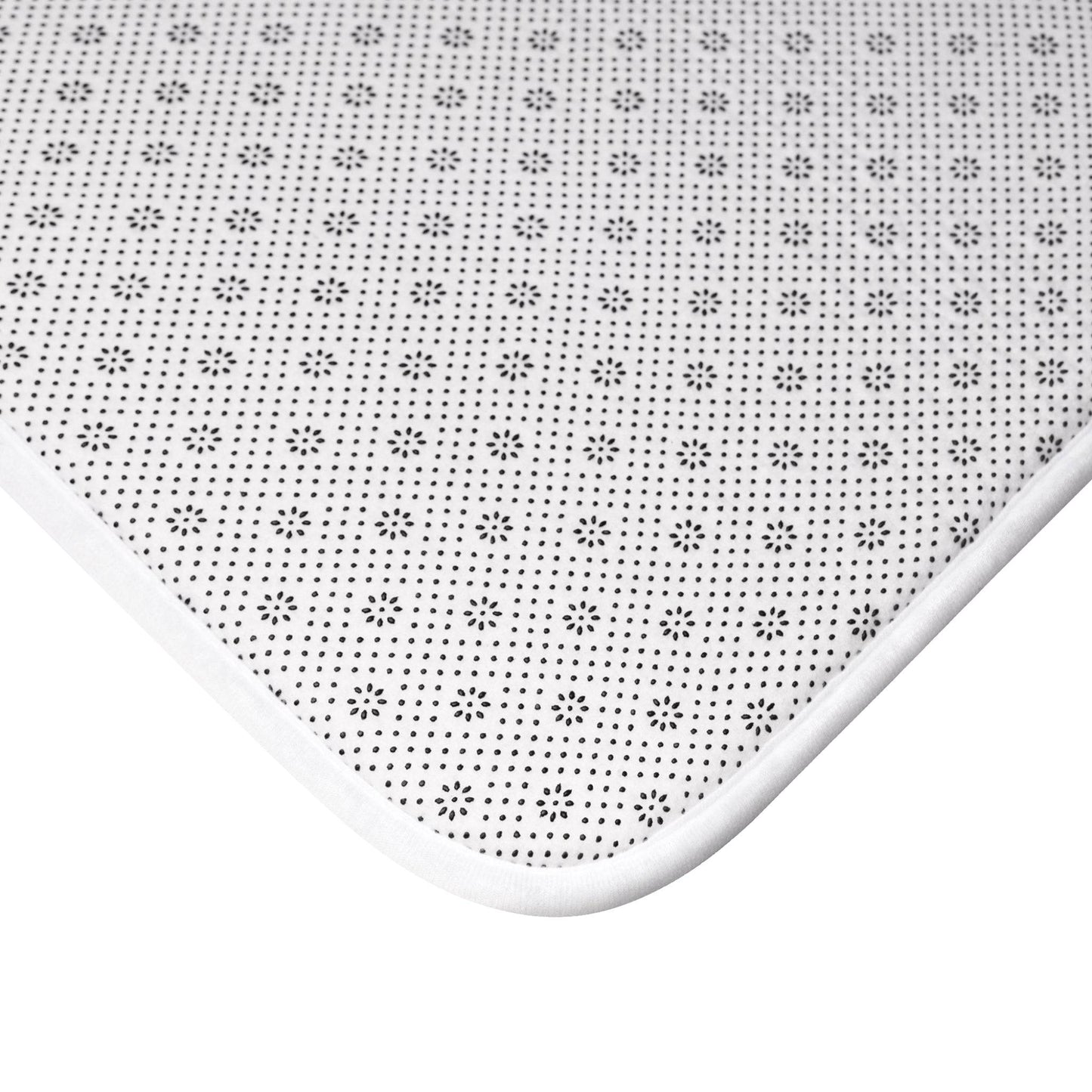 Striped Light Blue Coastal Bath Mat