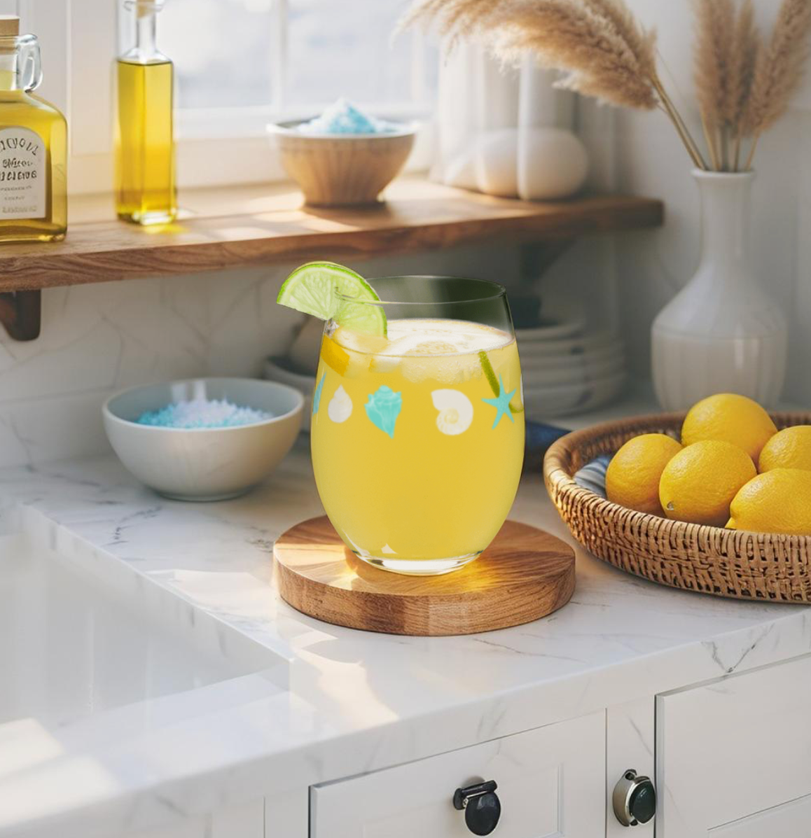 Seashell Wine Glasses – Coastal Chic Glassware for Elegant Beach-Inspired Entertaining