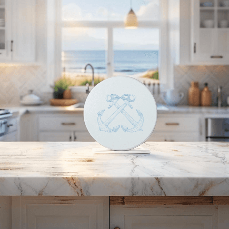 Beach house anchor coasters set, enhancing your coastal living experience.