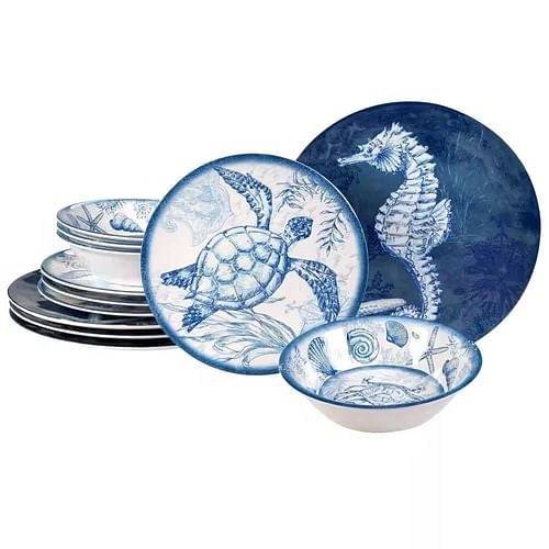 Coastal tableware set perfect for summer entertaining and beach home decor