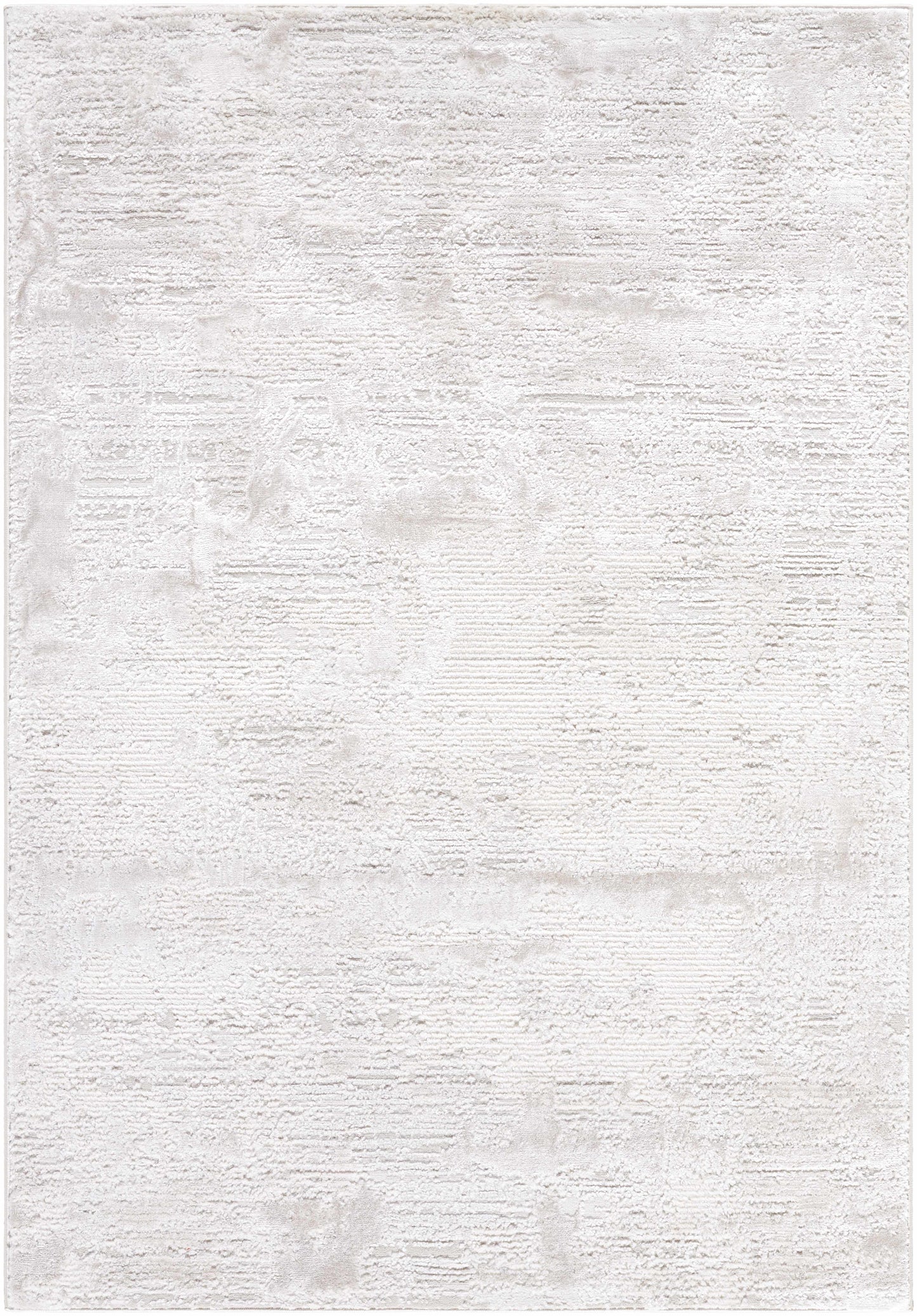 Textured white rug with subtle pattern