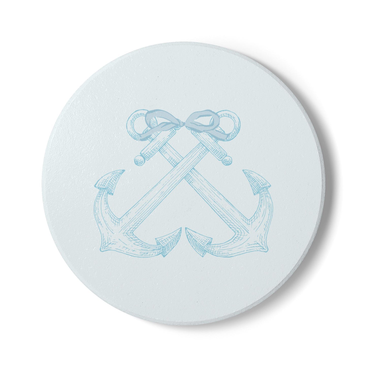 Nautical anchor coasters with coastal theme