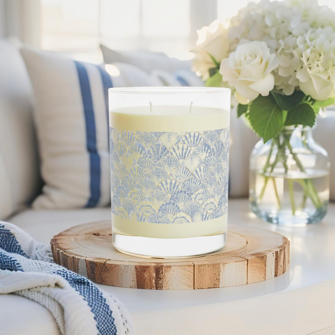Ocean mist candle with coastal scent