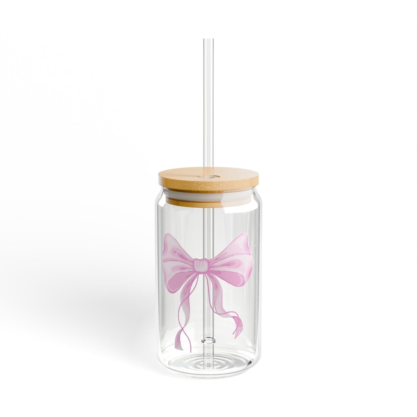 Aesthetic drinkware tumbler with pink bow for girly vibes