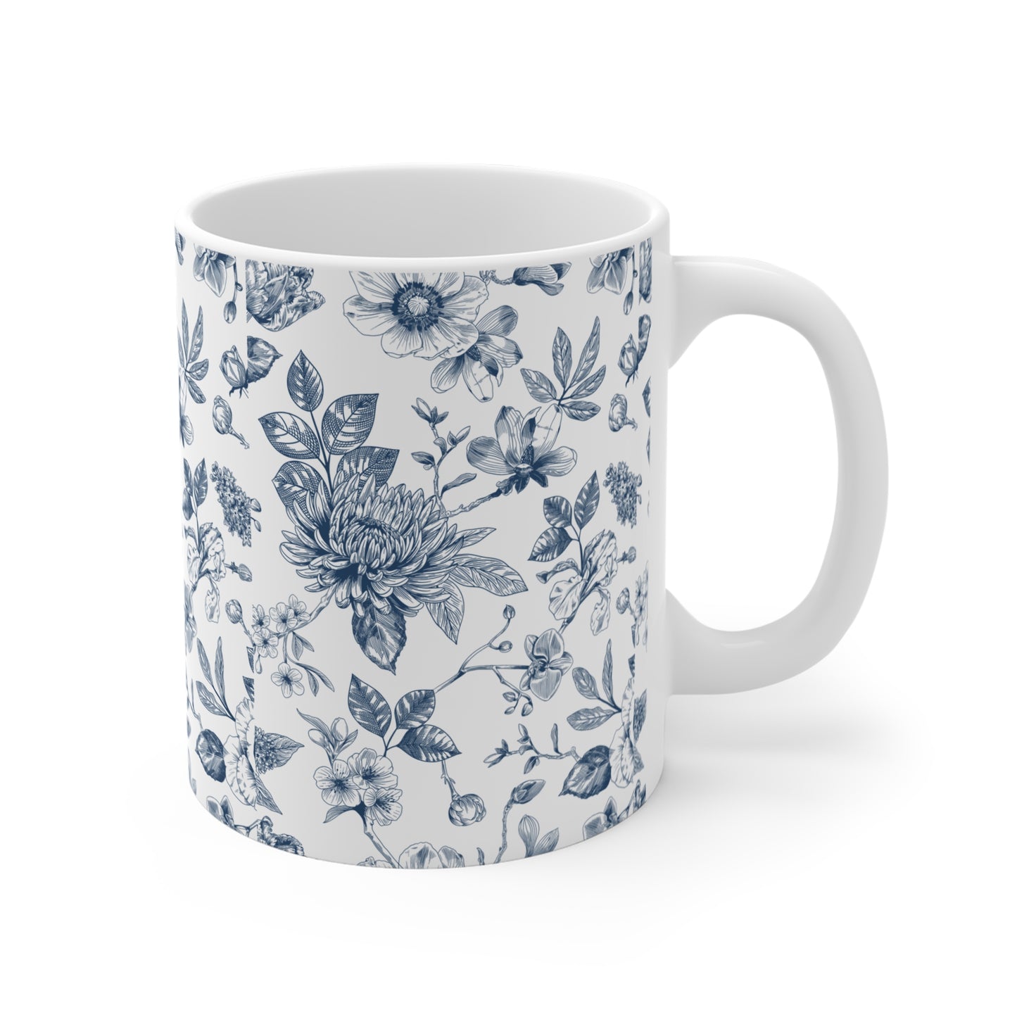 Traditional Asian-inspired coffee mug