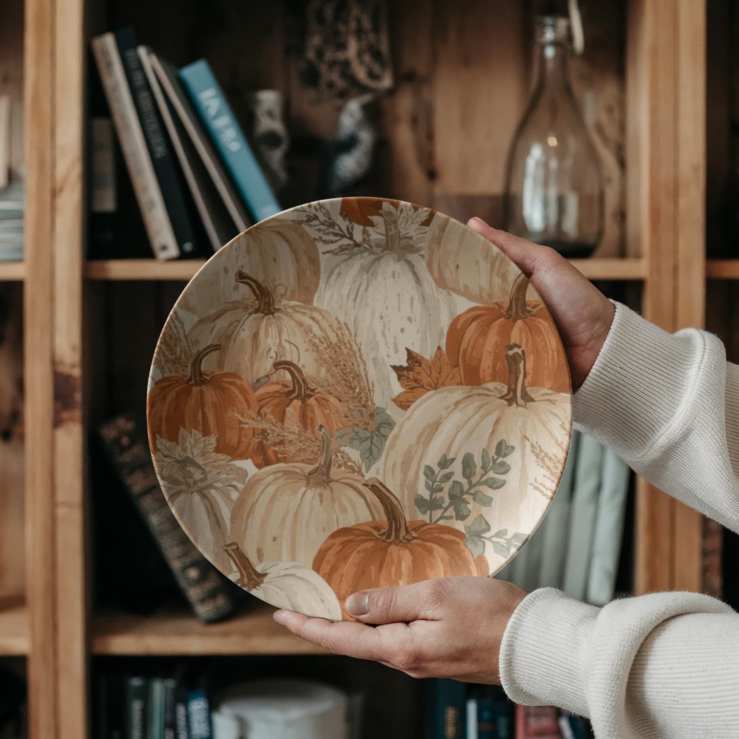 Rustic Fall Pumpkin Dinner Plate Fall Farmhouse Tableware