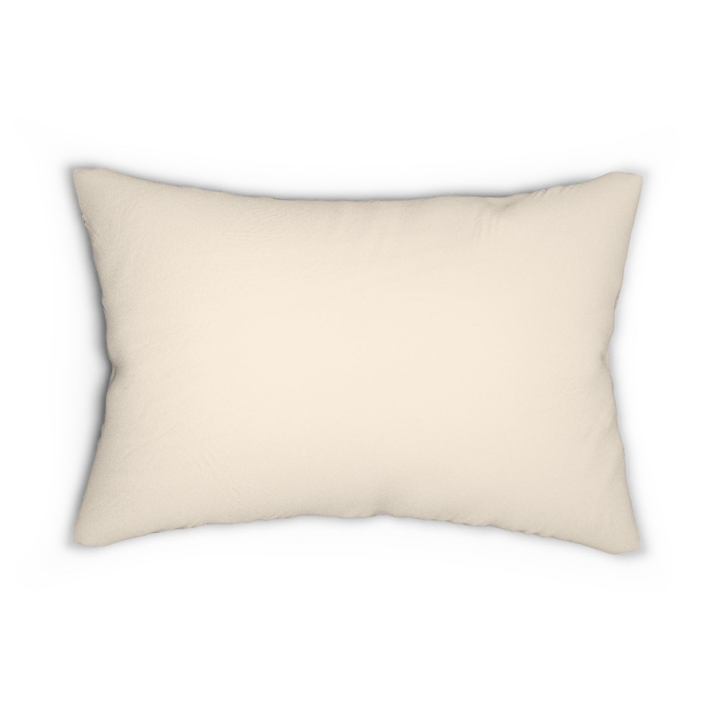 Beige back pillow on a white background