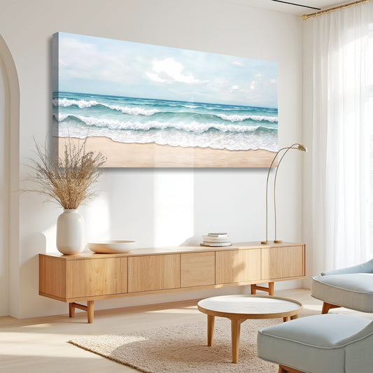 Serene Ocean Wave Coastal Wall Art-1