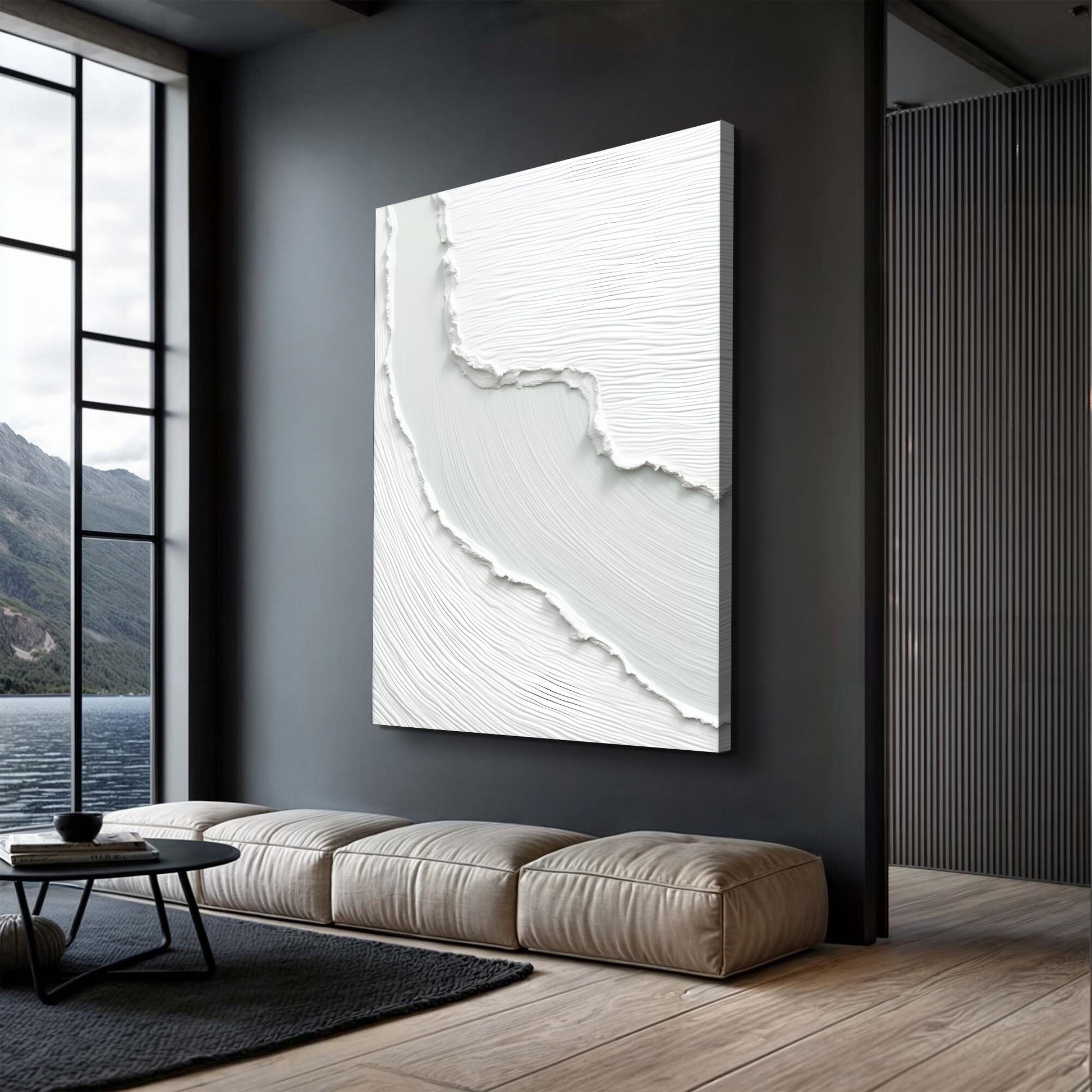 Abstract Minimalist Wave Wall Art-0