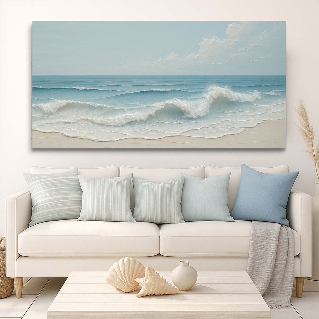 Serene Ocean Wave Coastal Wall Art VIII-0