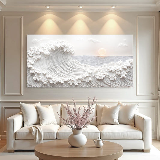Ocean Waves Abstract Wall Art-0