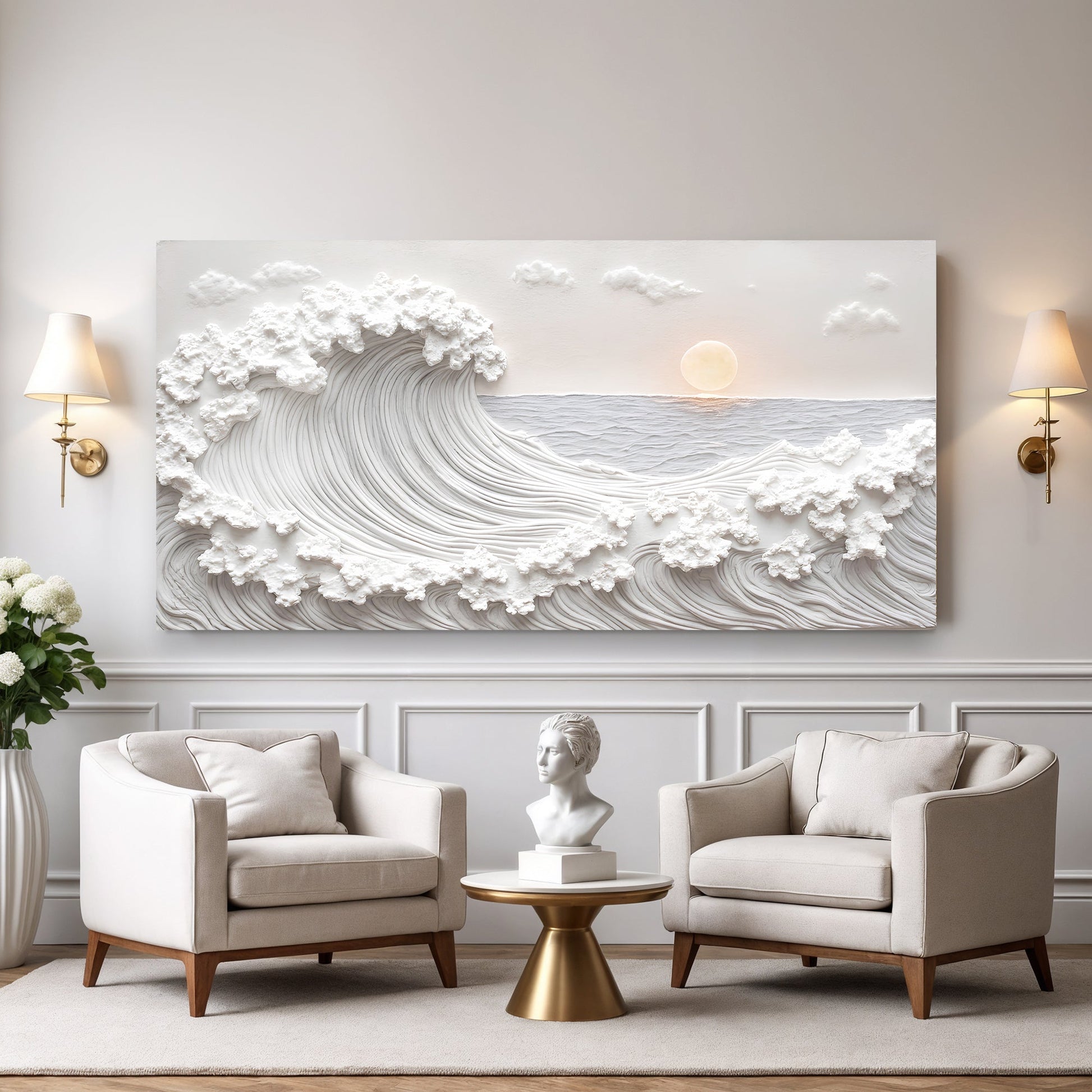 Ocean Waves Abstract Wall Art-3