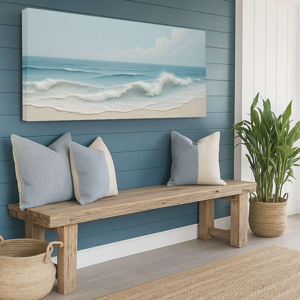 Serene Ocean Wave Coastal Wall Art VIII-1