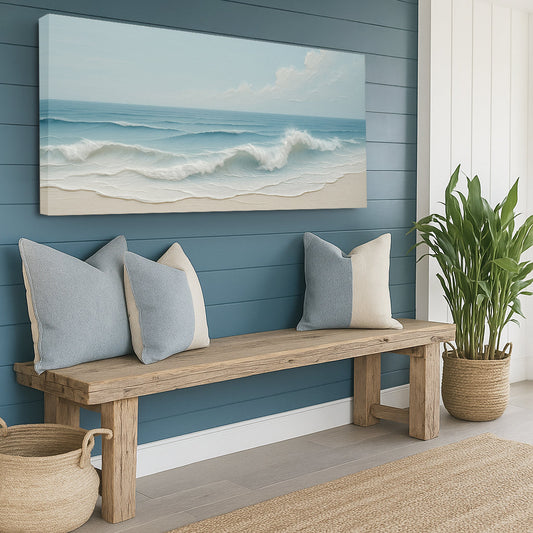 Serene Ocean Wave Coastal Wall Art VIII-1