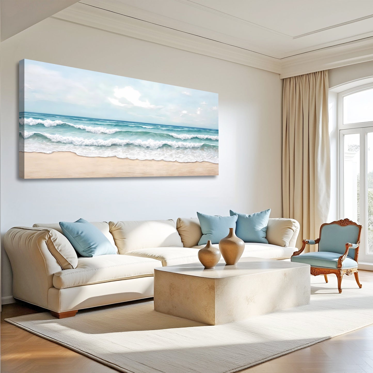 Serene Ocean Wave Coastal Wall Art-4
