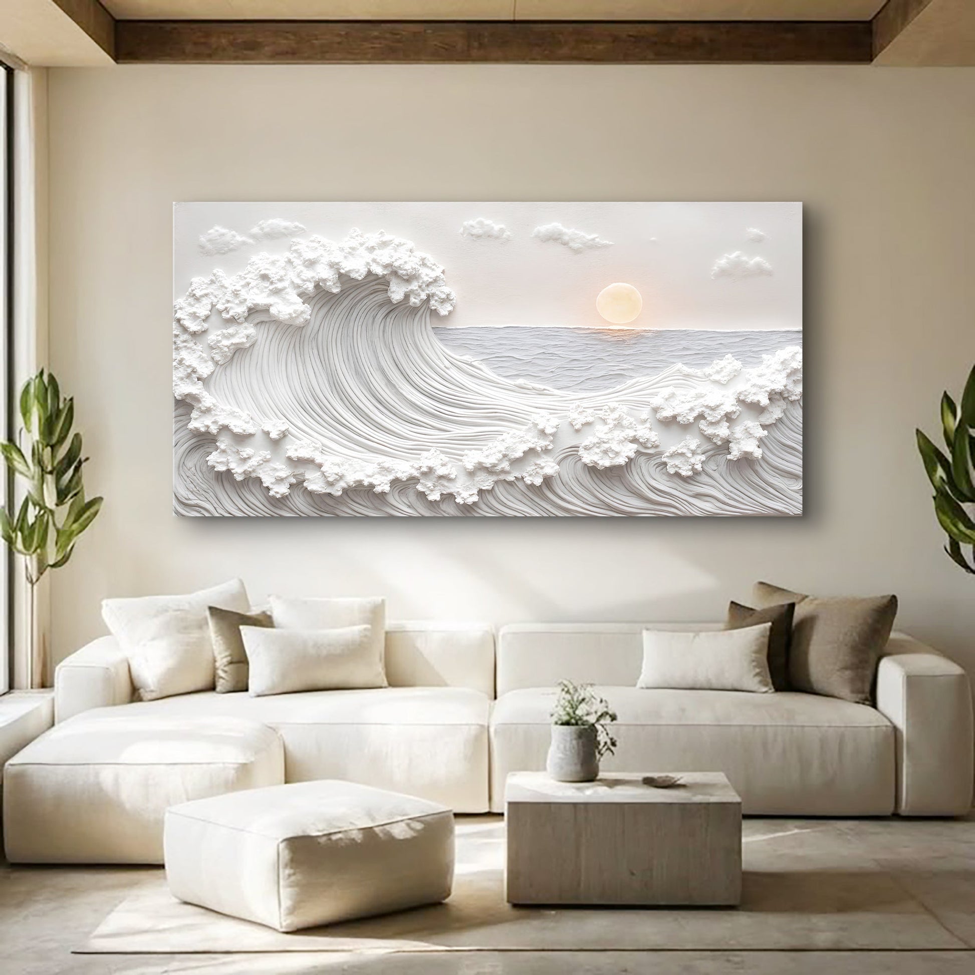 Ocean Waves Abstract Wall Art-1
