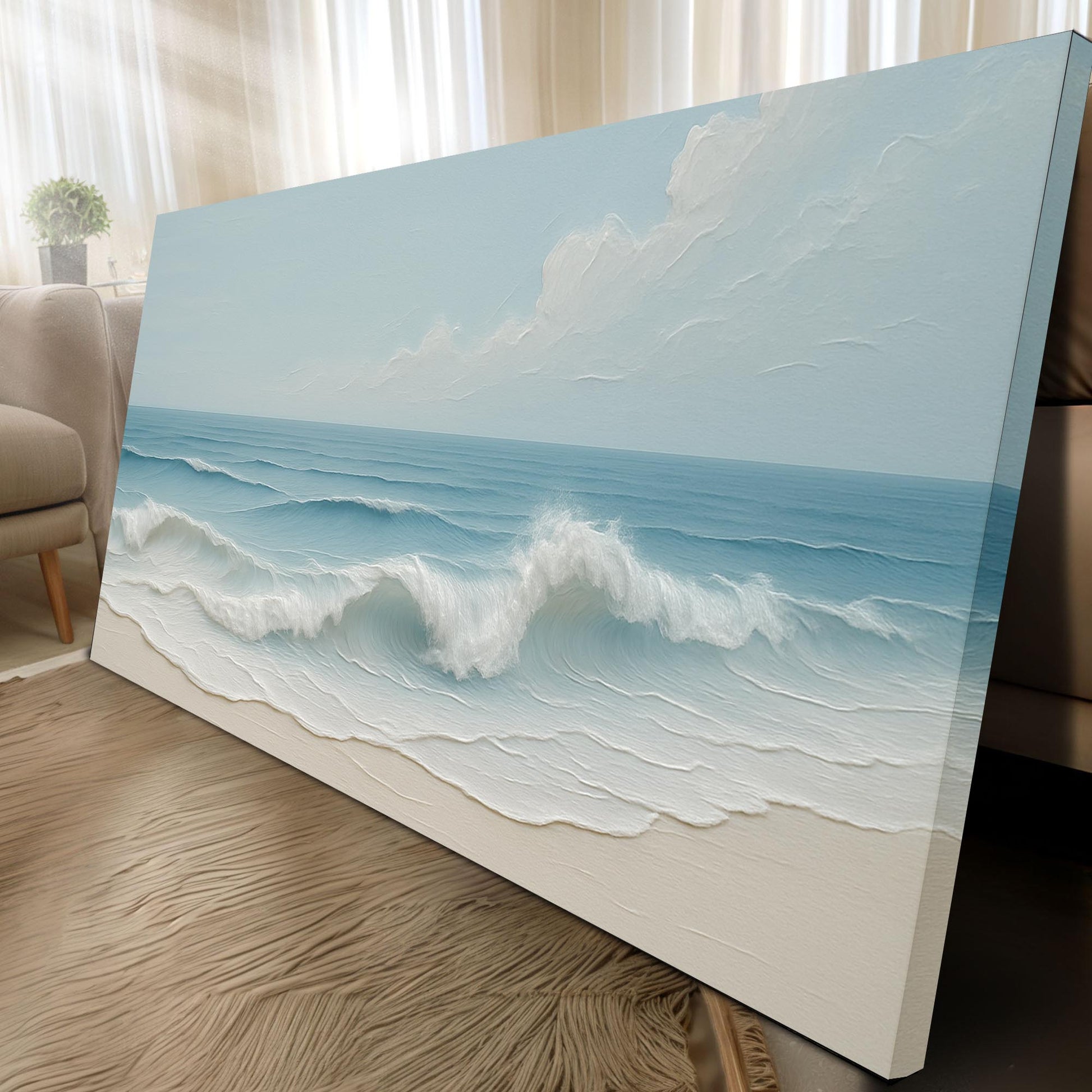 Serene Ocean Wave Coastal Wall Art VIII-4