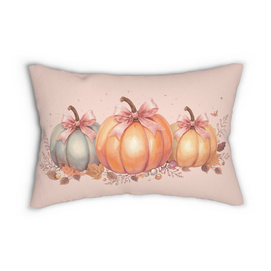 Coquette Pumpkin Throw Pillow