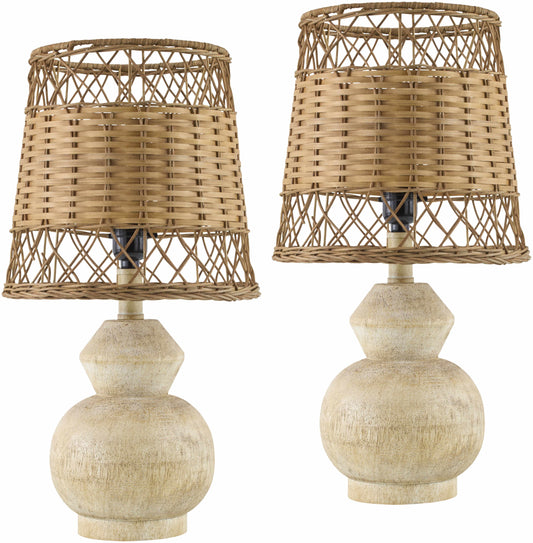 Brown Rattan Resin Table Lamp – Coastal & Boho Lighting Accent