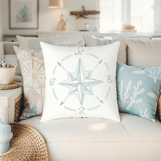 Compass Throw Pillow