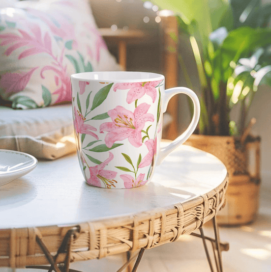 Floral Coffee Mug – Elegant Floral Design for Your Morning Coffee