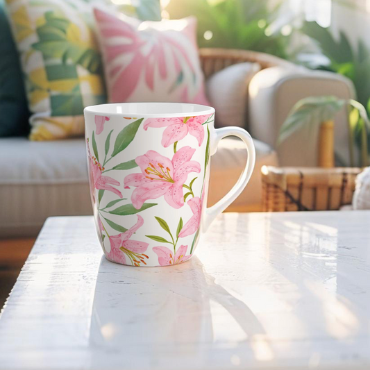 Floral Coffee Mug – Elegant Floral Design for Your Morning Coffee