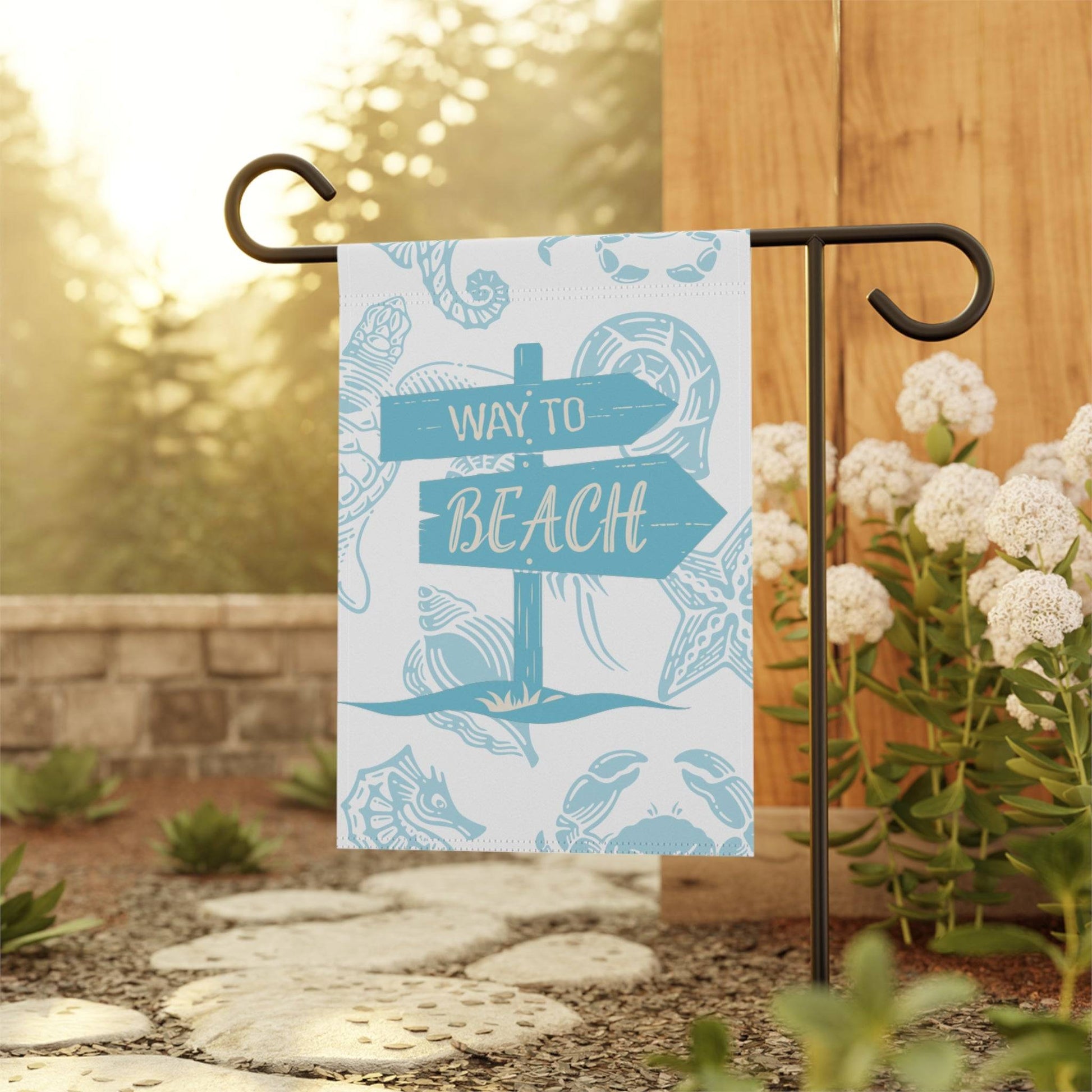 Coastal beach garden banner perfect for outdoor decor