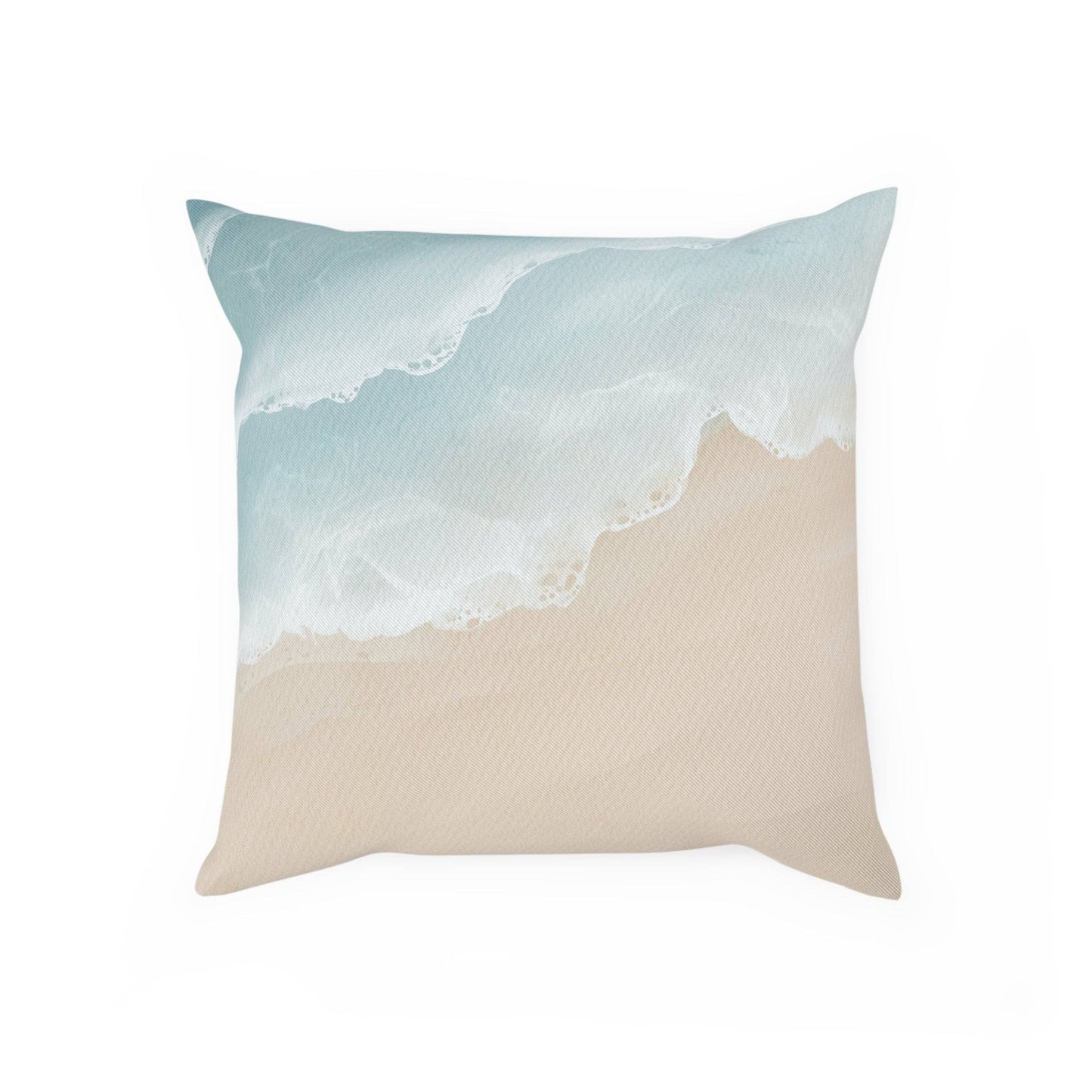 Throw Pillow with ocean design perfect for beach houses and coastal living spaces. 