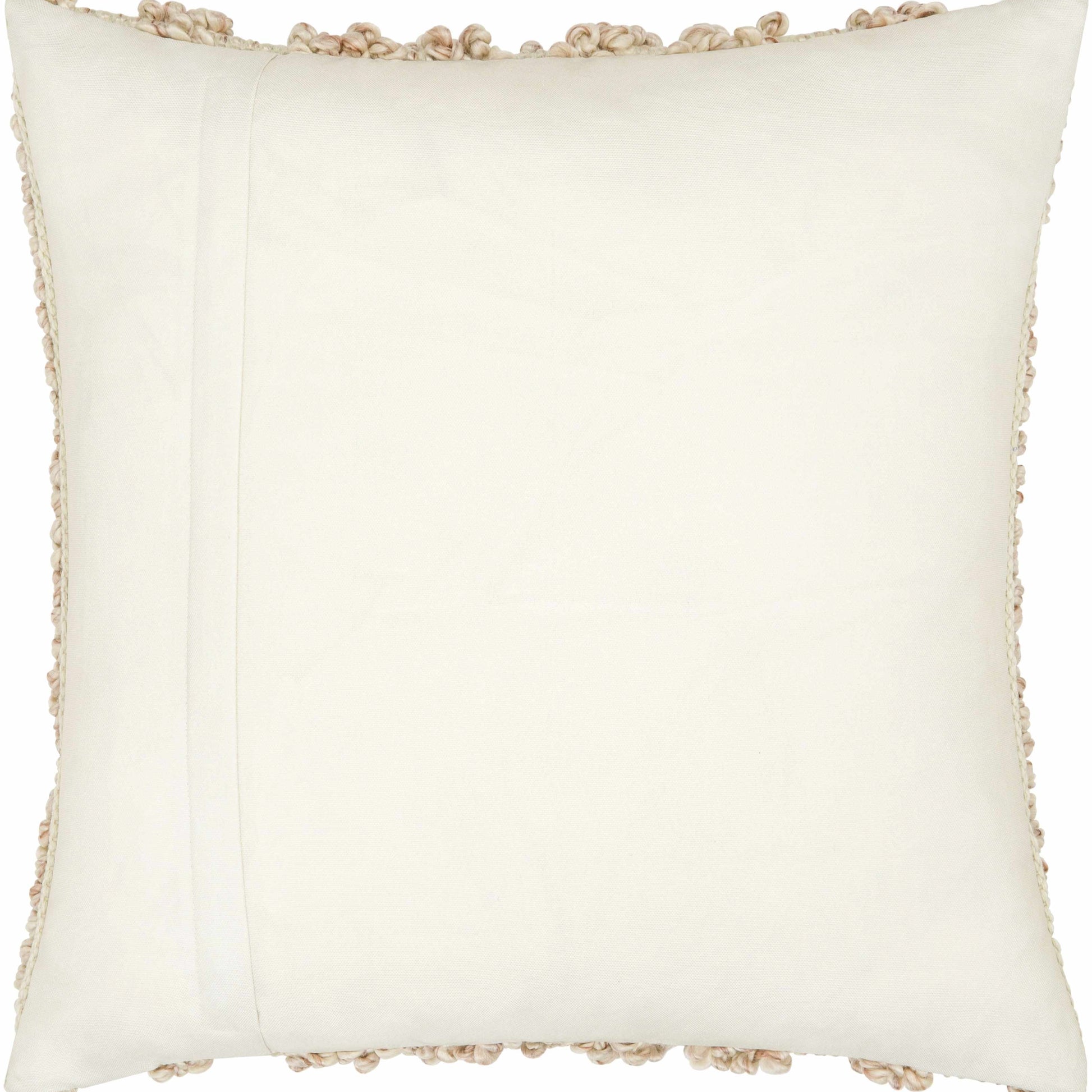 Boho coastal home décor featuring woven throw pillow