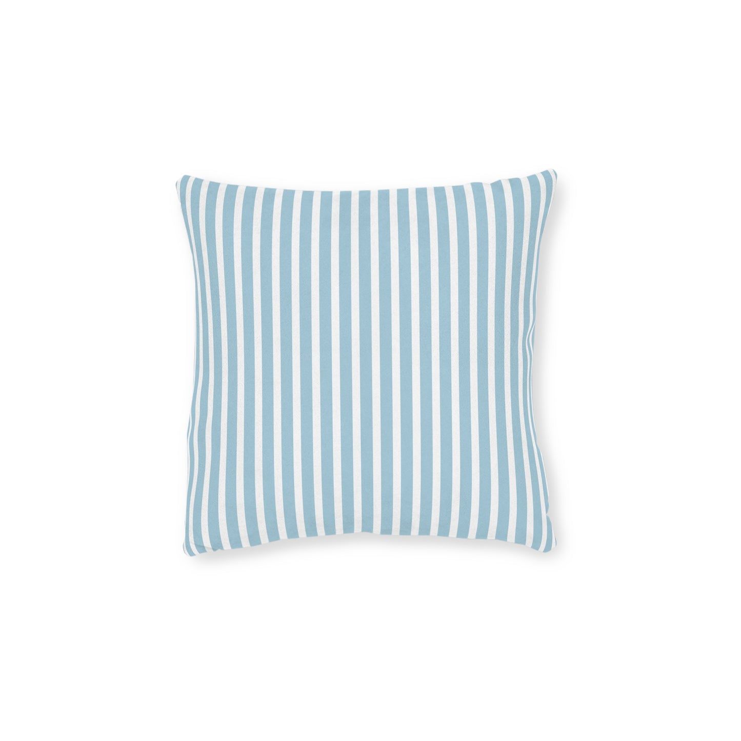 Blue coastal pillow with woven fabric used in a coastal living room setup