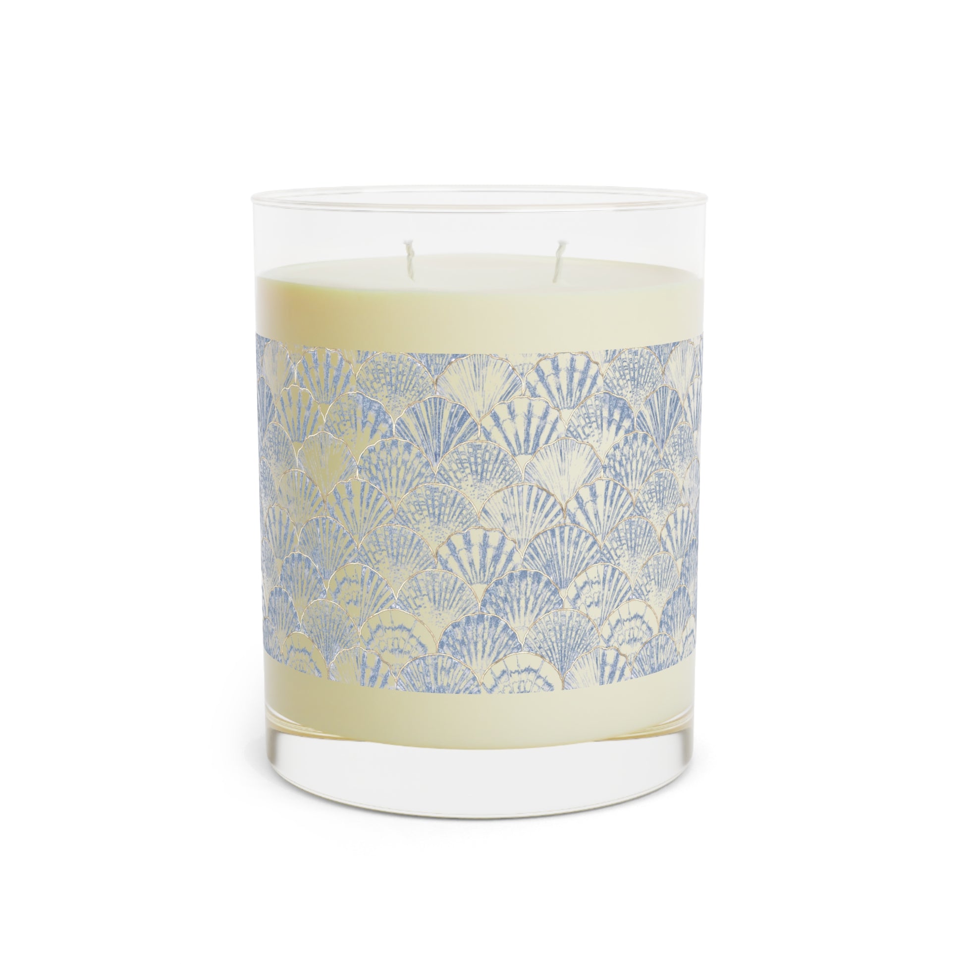 Coastal Ocean Mist Candle in a blue glass jar, perfect for home decor
