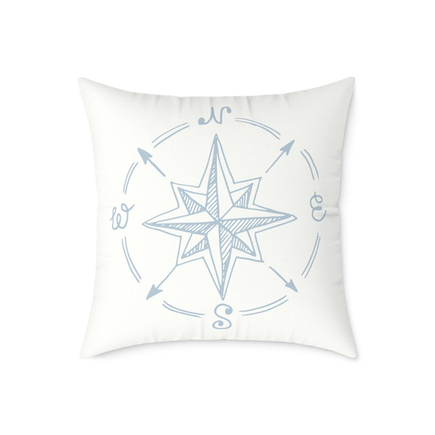 Coastal throw pillow with sailboat design, perfect for creating a nautical-inspired atmosphere in your home