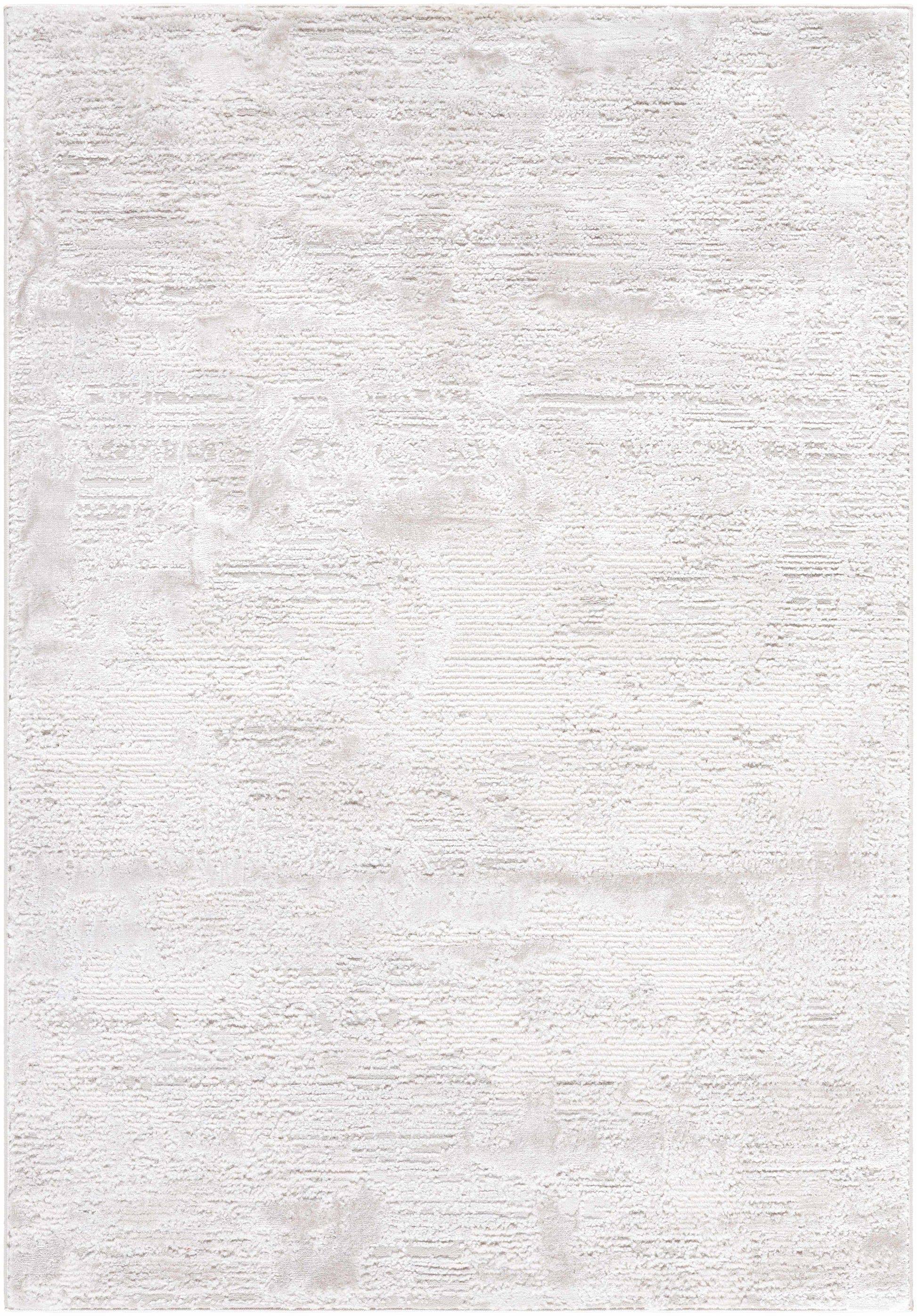 Textured white rug with subtle pattern