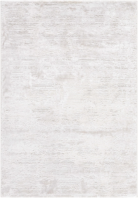 Textured white rug with subtle pattern