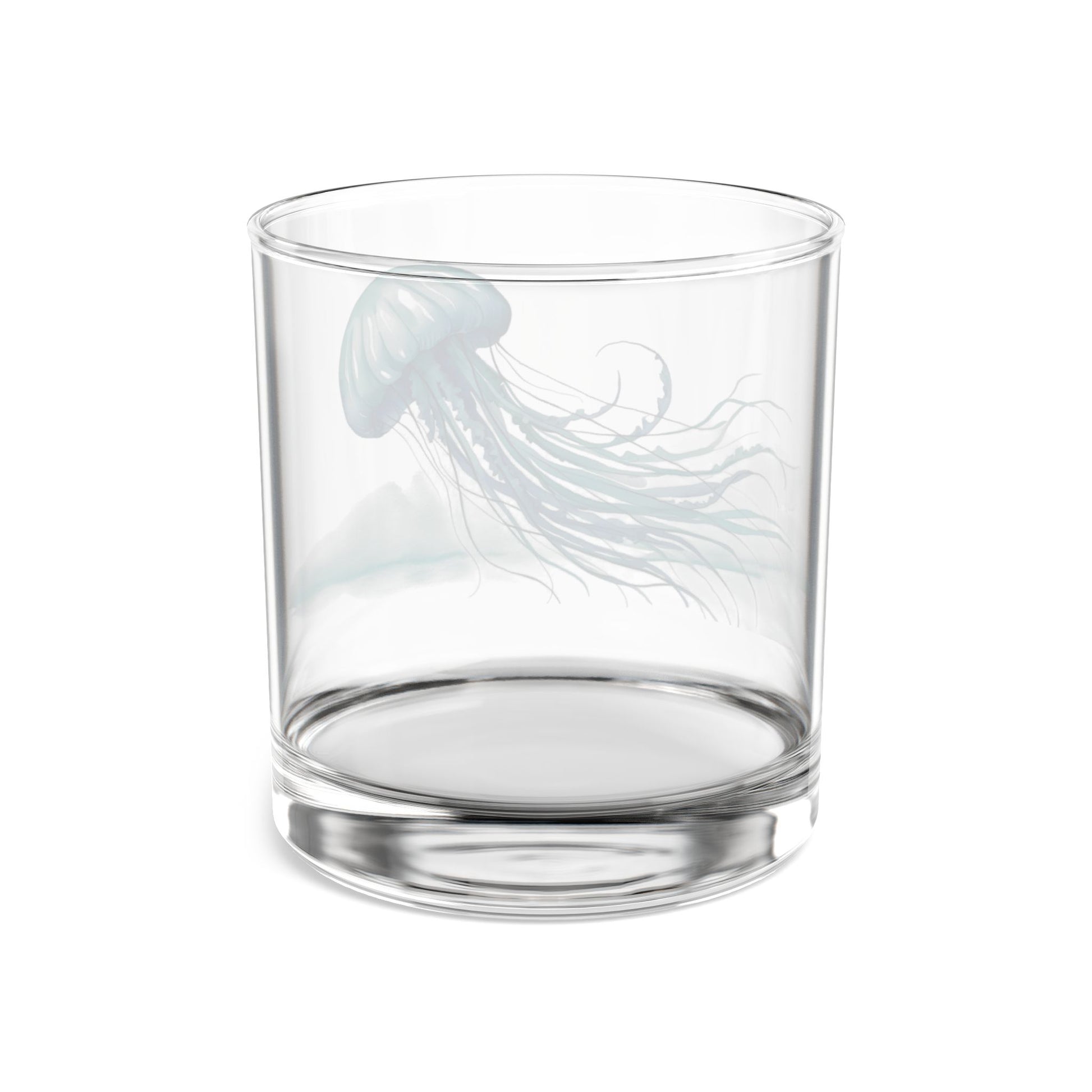 Marine life jellyfish drinking glass with coastal style and nautical flair