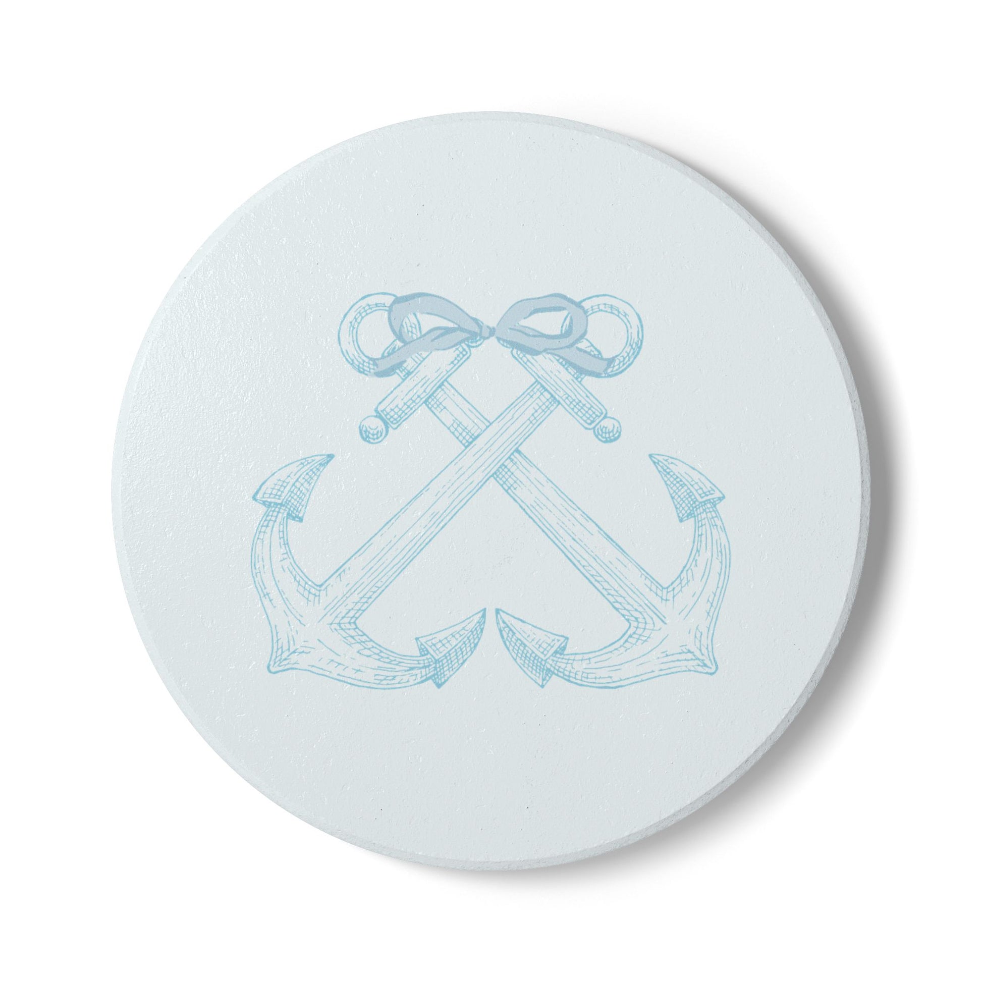 Nautical anchor coasters with coastal theme