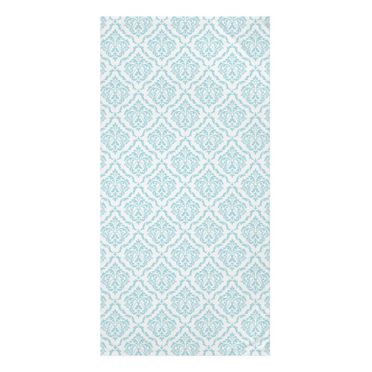 Nautical damask pattern bath towel for coastal home decor and seaside vibes