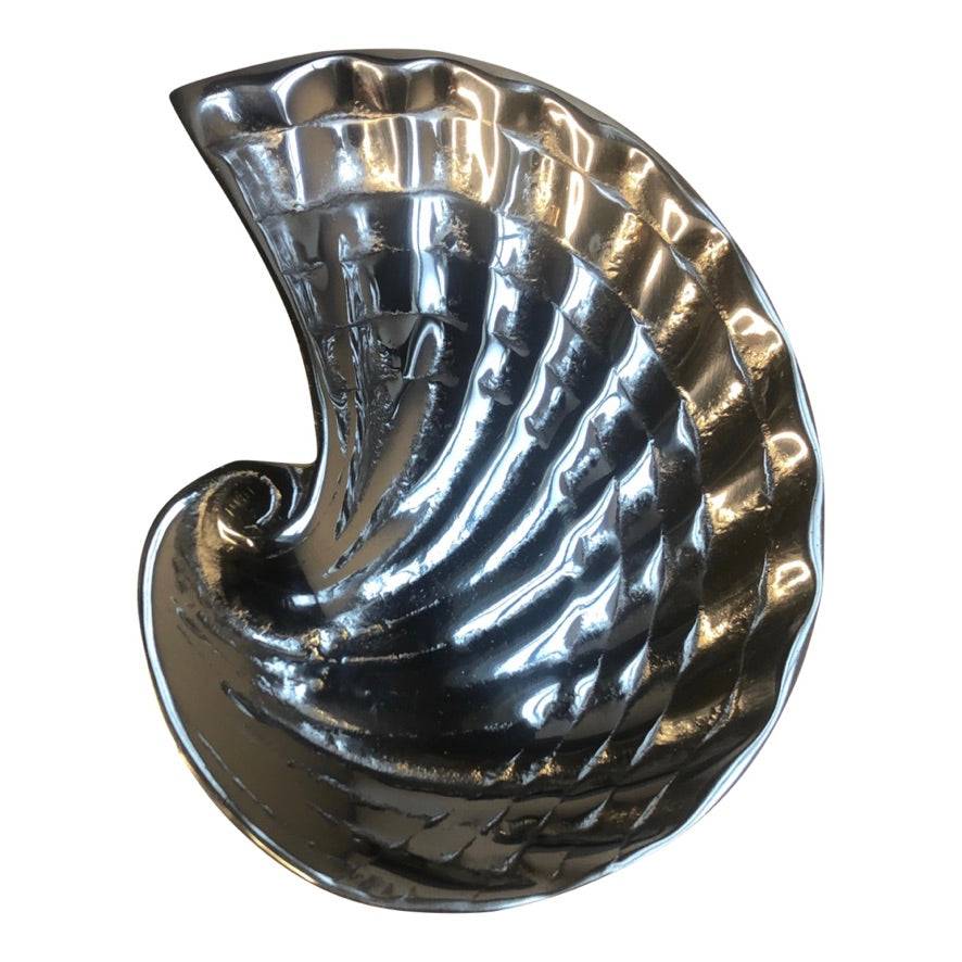 Ocean-inspired seashell soap dish for guest bathroom sink styling