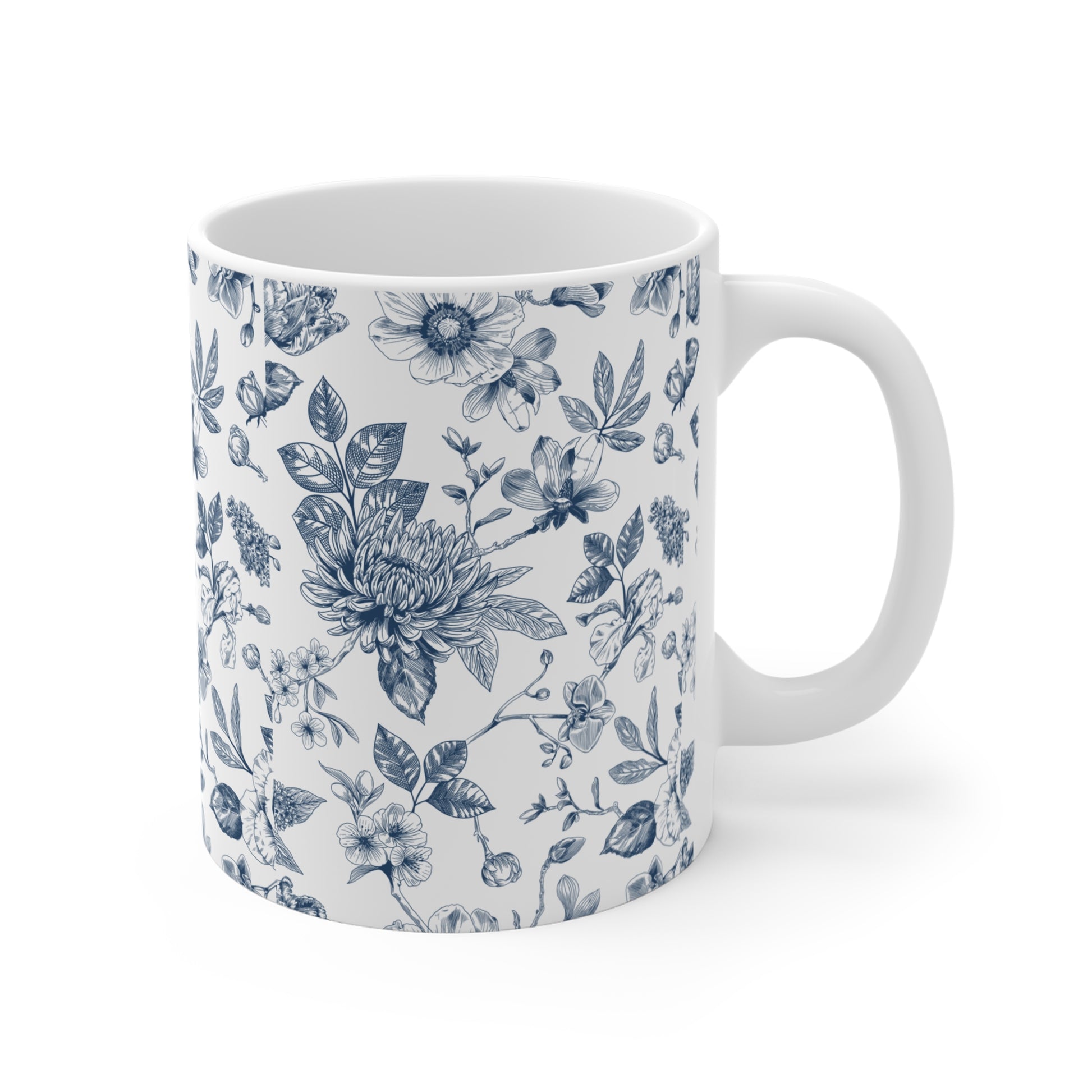 Traditional Asian-inspired coffee mug