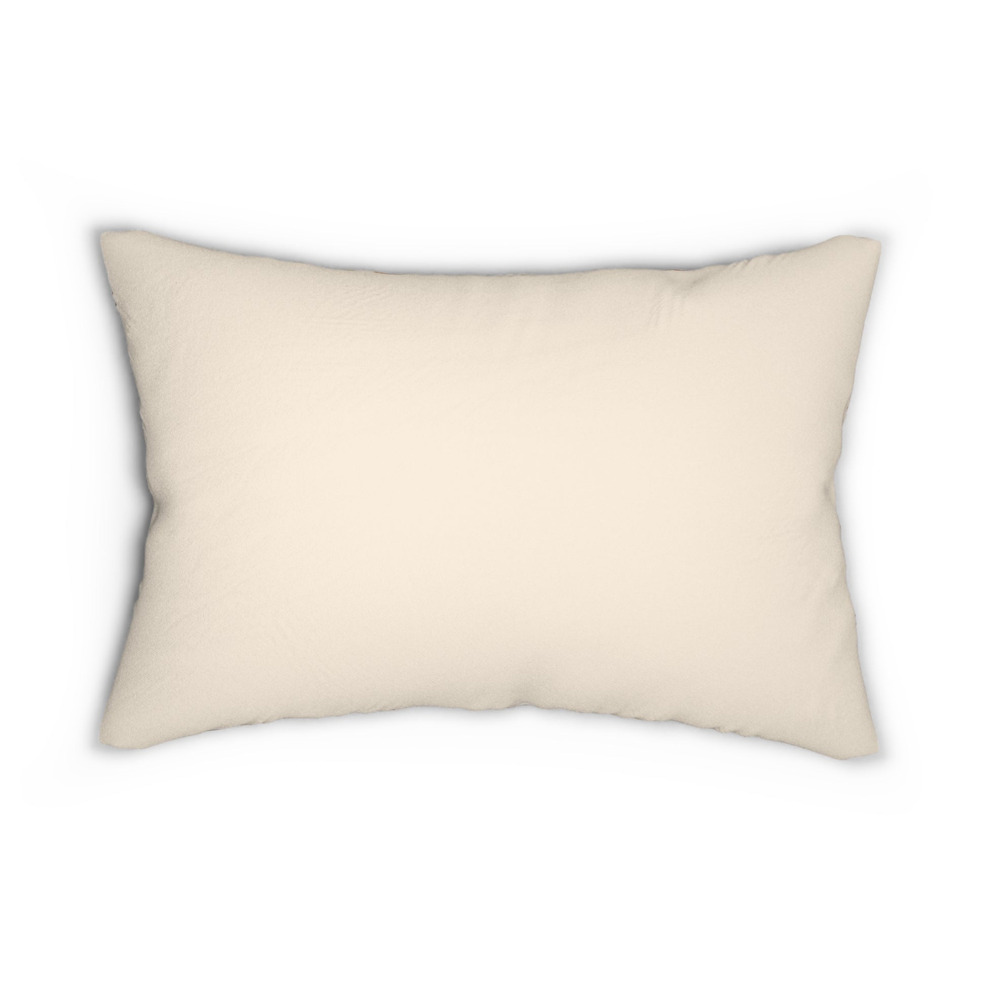 Beige back pillow on a white background