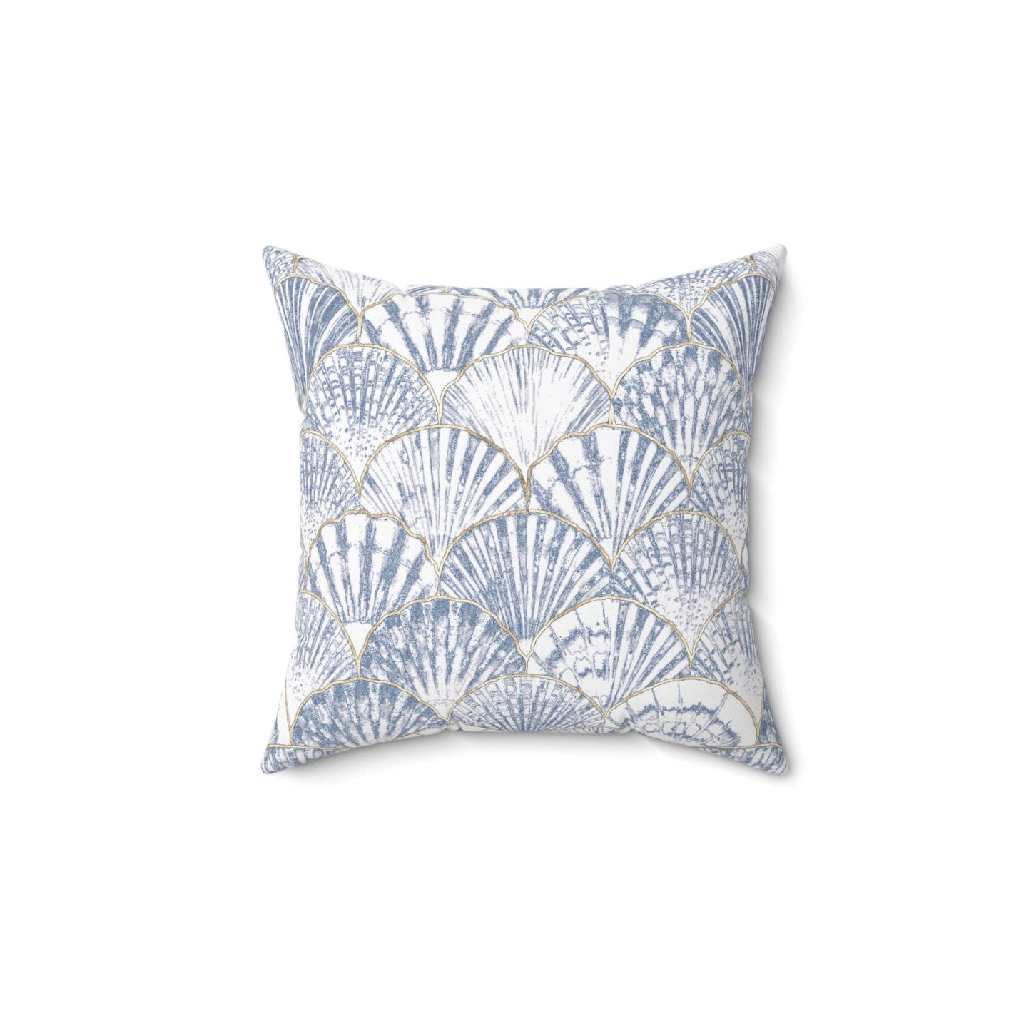 elevate your coastal home decor with this seashell pattern throw pillow. 