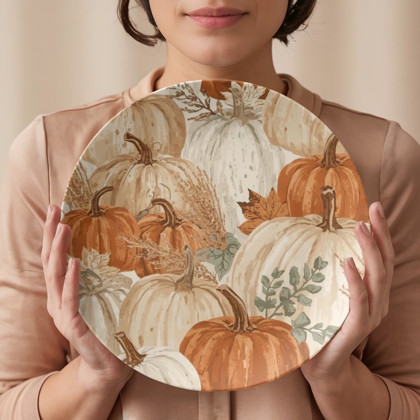 Rustic Fall Pumpkin Dinner Plate Fall Farmhouse Tableware